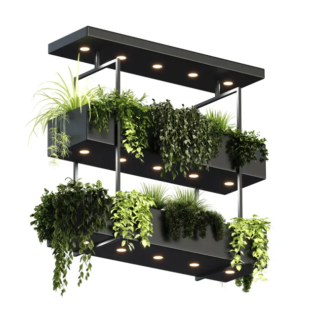 Подвесной светодиодный светильник с растениями TRIPLE PLANTS