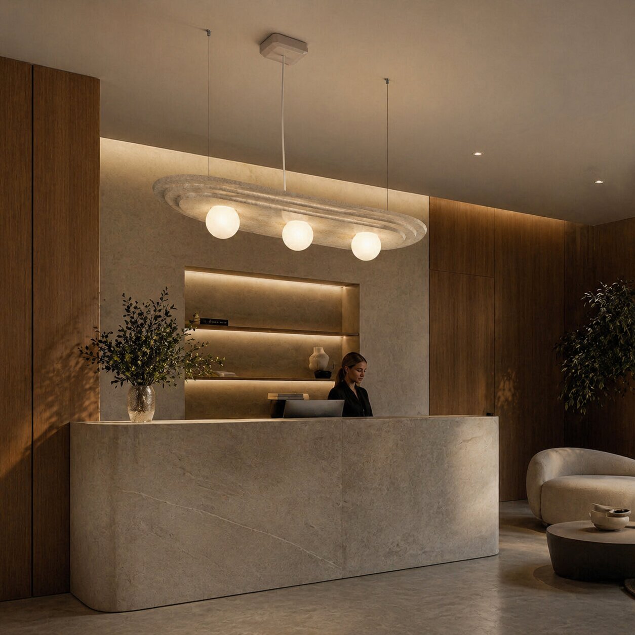 Акустический подвесной светильник Linea Deco