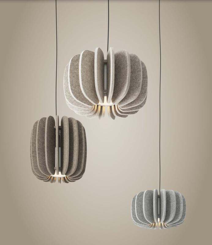 Акустический подвесной светильник D665хH380мм