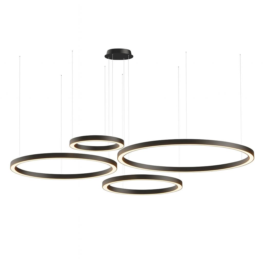 Подвесная светодиодная люстра Corona Horizontal кольца 40 60 80 100 см 6500К RAL