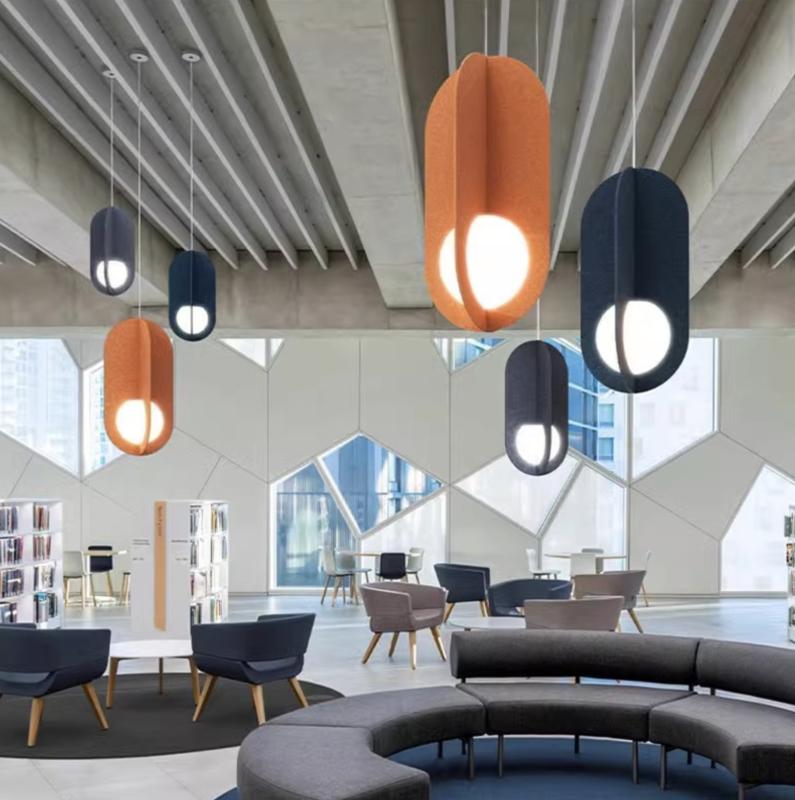 Акустический подвесной светильник D230хH500мм