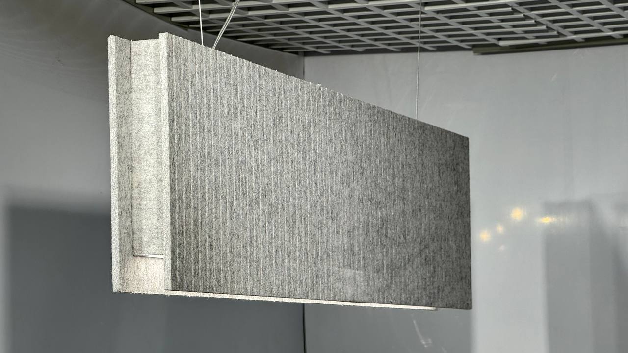 Акустический подвесной линейный светильник 32Вт 1000х280мм