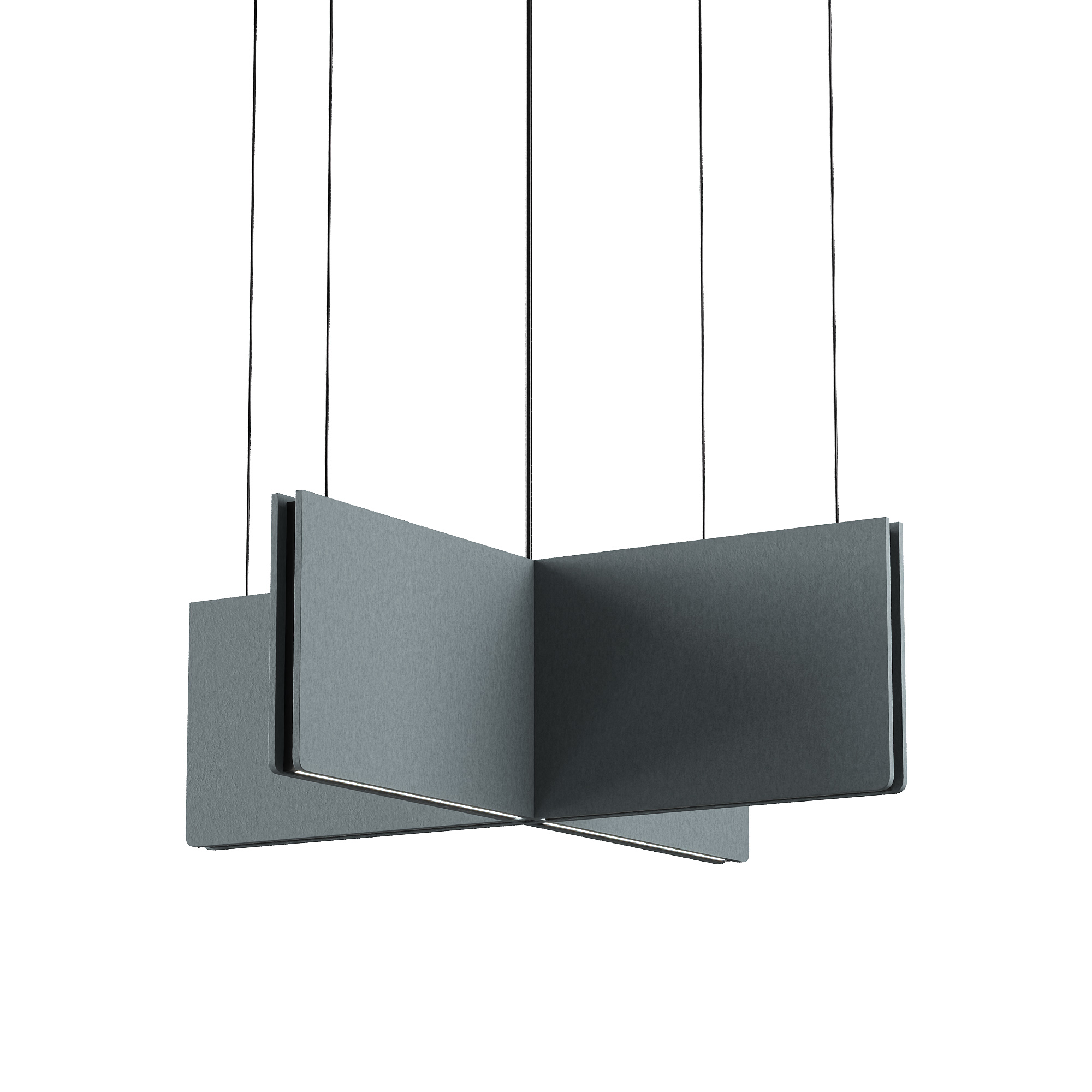 Акустический подвесной светильник Х-образный 1000х1000х390мм