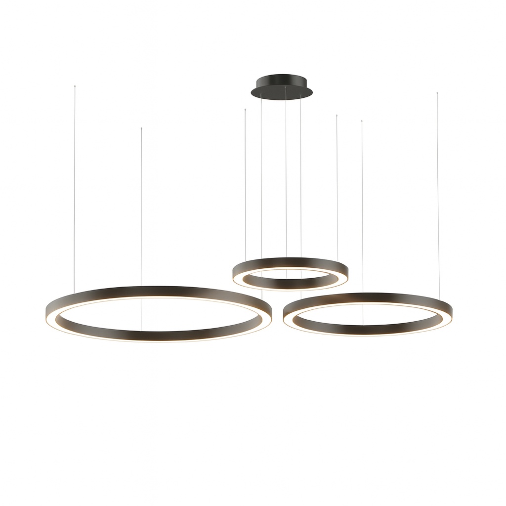 Подвесная светодиодная люстра Corona Horizontal кольца 40 60 80 см 6500К RAL