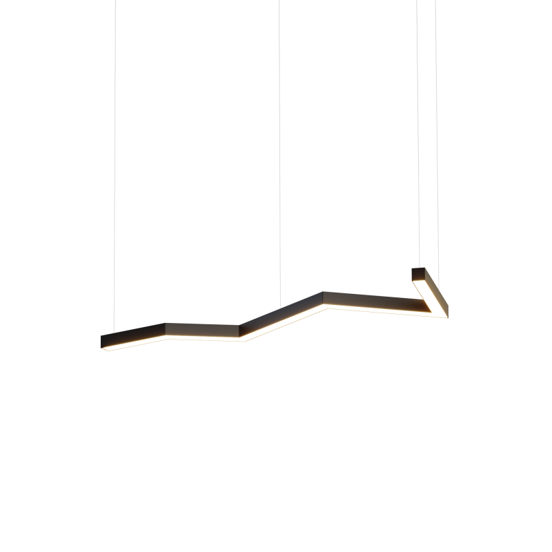 Подвесной светодиодный светильник зигзагообразной формы LED ZIGZAG тип G 6500К RAL