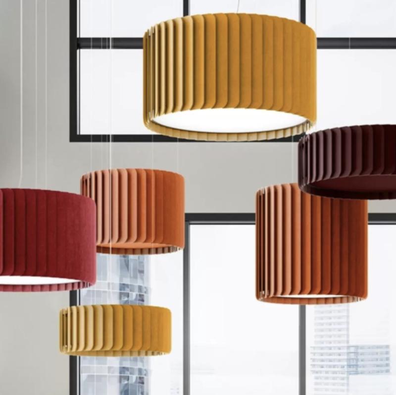 Акустический подвесной светильник D800хH240мм