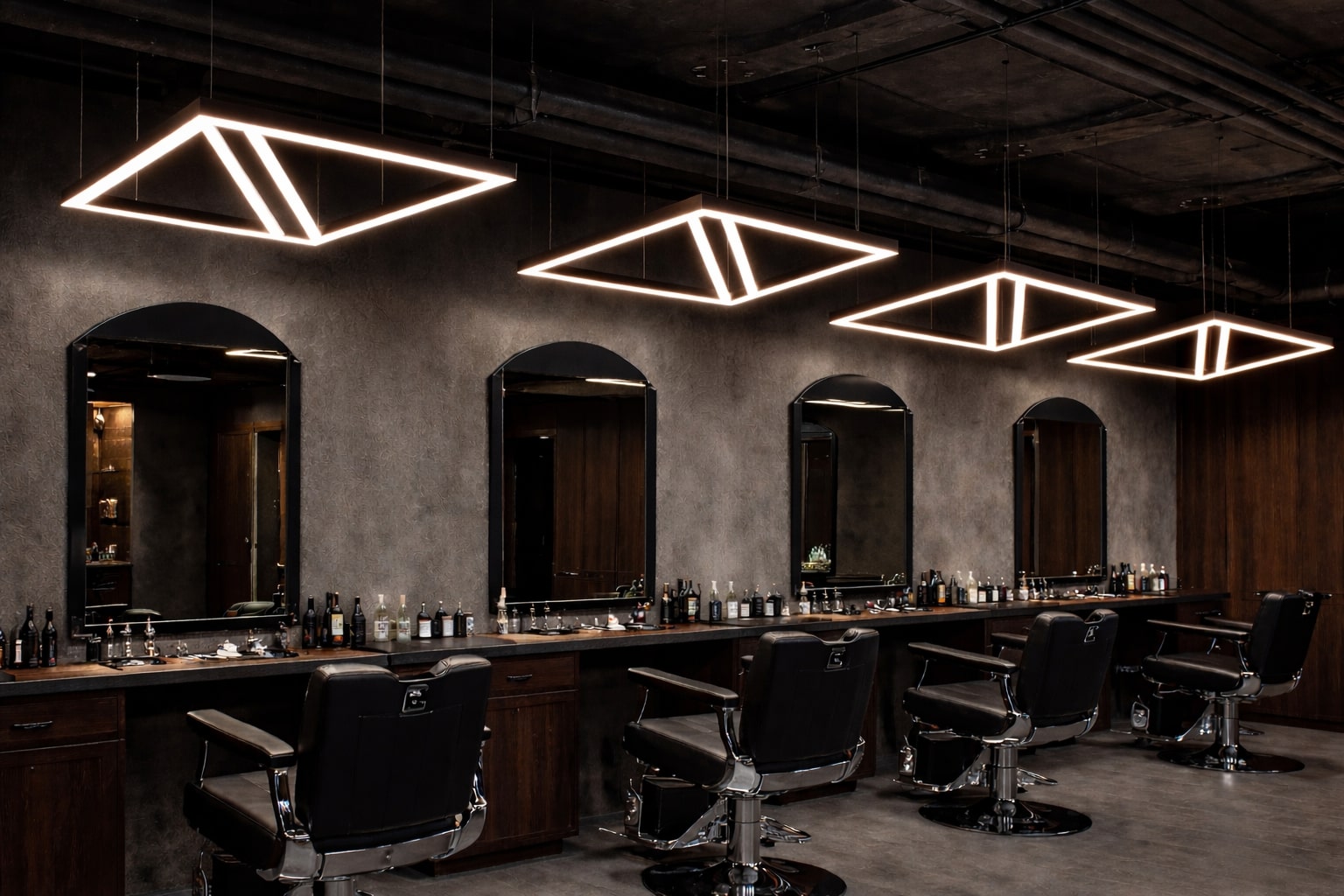 Подвесной квадратный профильный светильник 240Вт 1000х1000х50мм