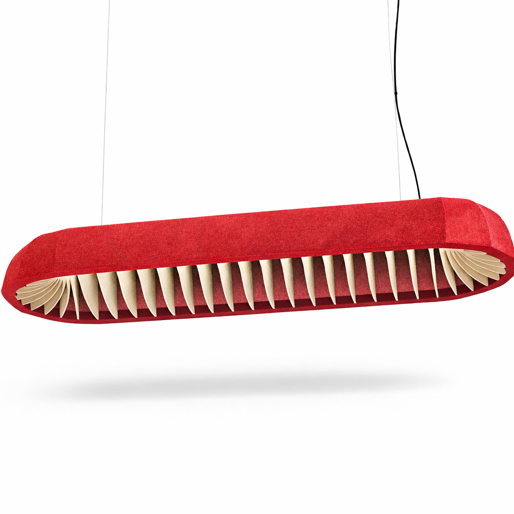 Акустический подвесной овальный светильник Toad 1600мм