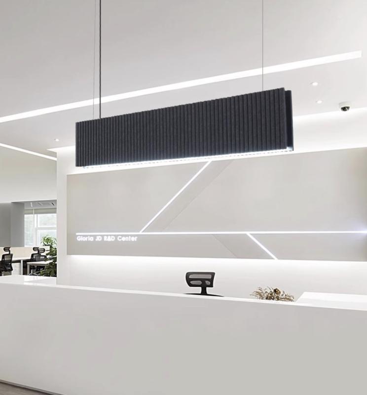 Акустический подвесной линейный светильник 32Вт 1000х280мм