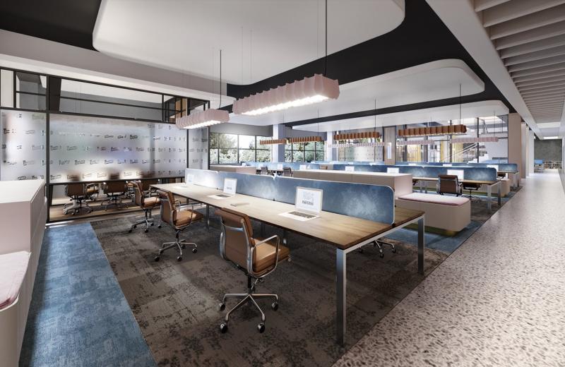 Акустический подвесной светильник 1400х500х200мм