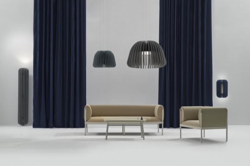 Акустический подвесной светильник D570хH415мм