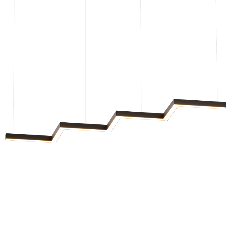 Подвесной светодиодный светильник зигзагообразной формы LED ZIGZAG тип Е 6500К RAL
