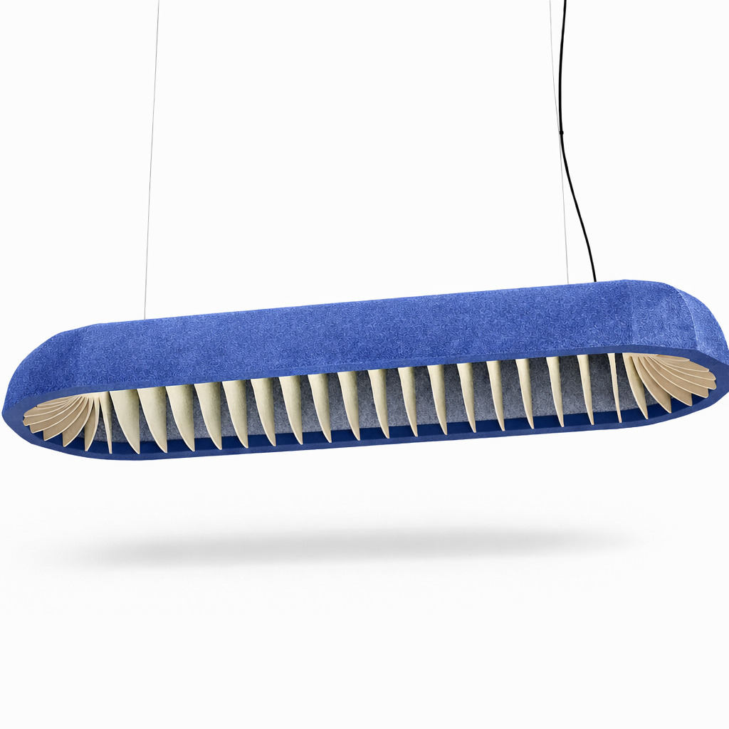 Акустический подвесной овальный светильник Toad 1600мм