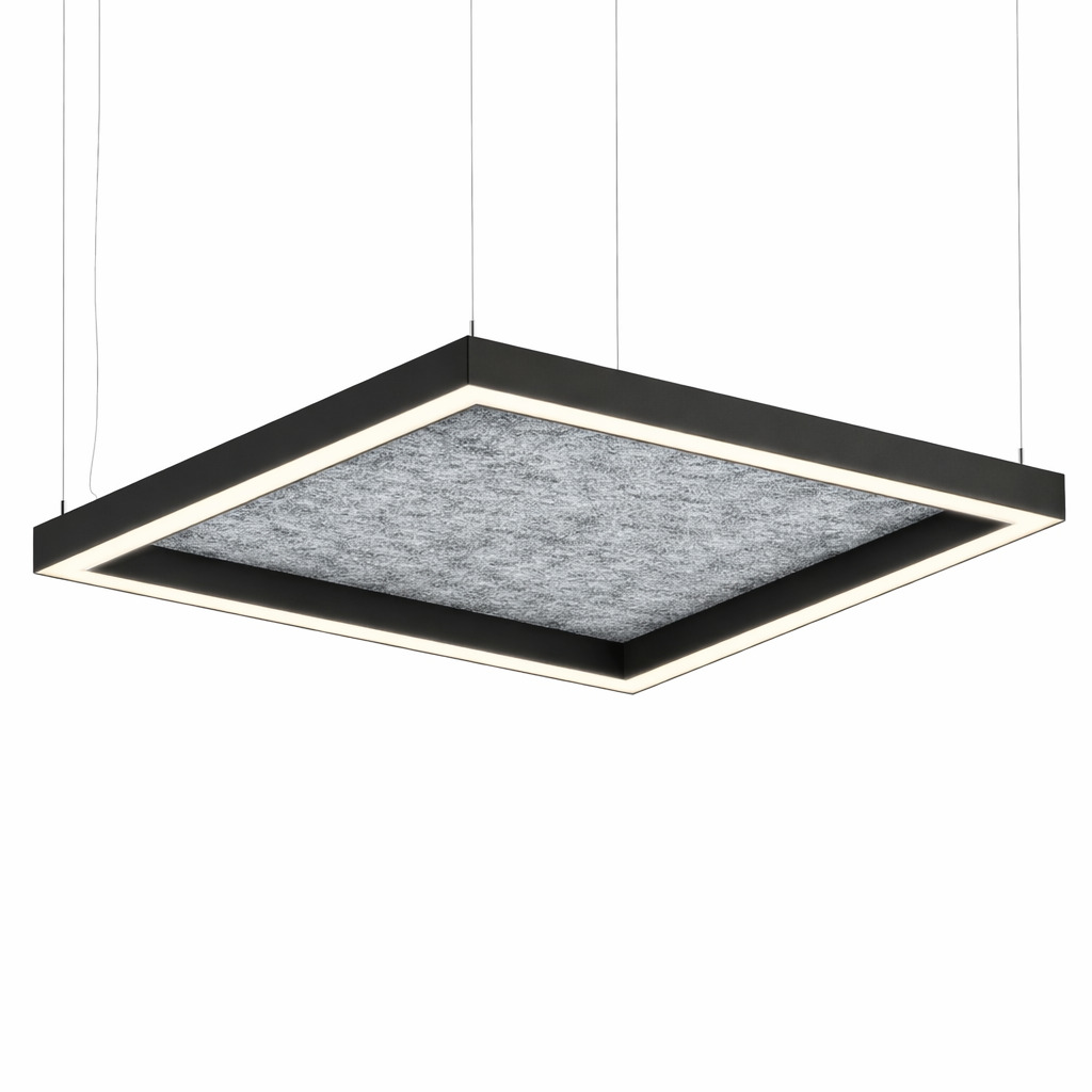 Акустический подвесной квадратный светильник Simple 1000х1000мм