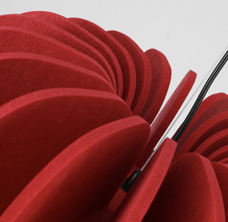 Акустический подвесной светильник D665хH380мм