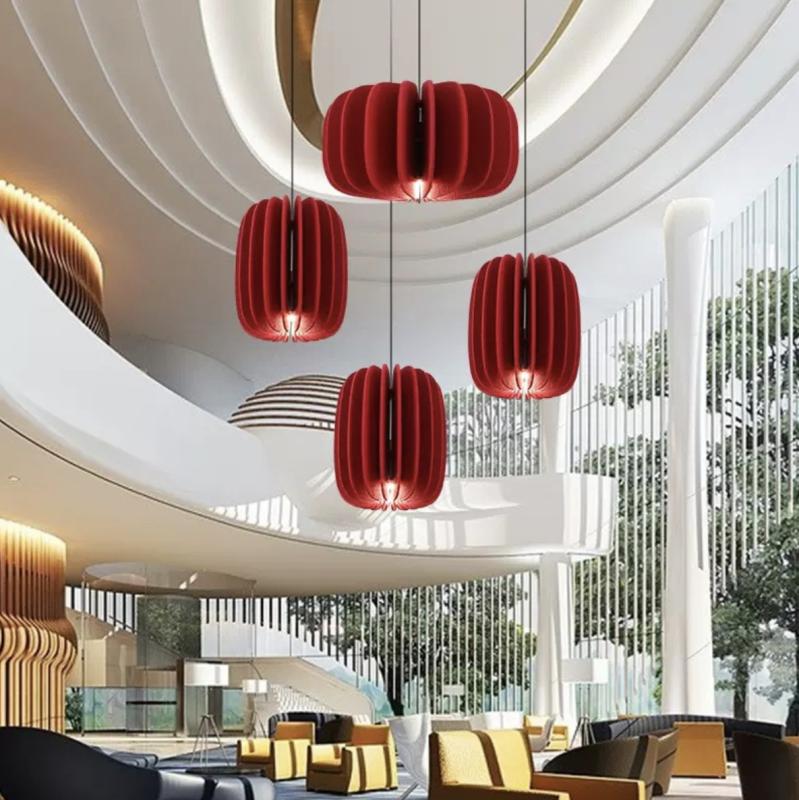 Акустический подвесной светильник D665хH380мм