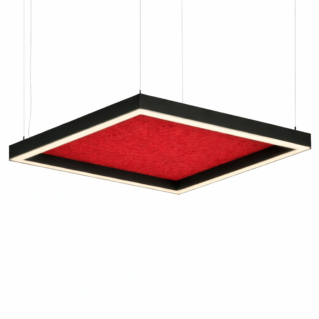 Акустический подвесной квадратный светильник Simple 1000х1000мм