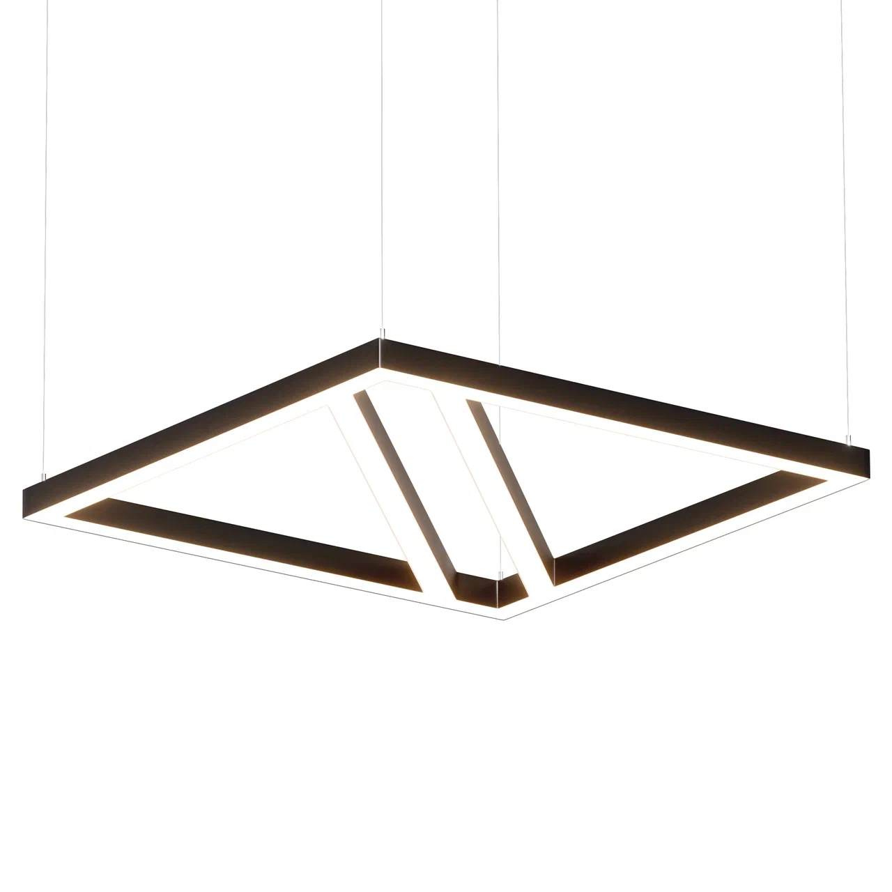 Подвесной квадратный профильный светильник 240Вт 1000х1000х50мм