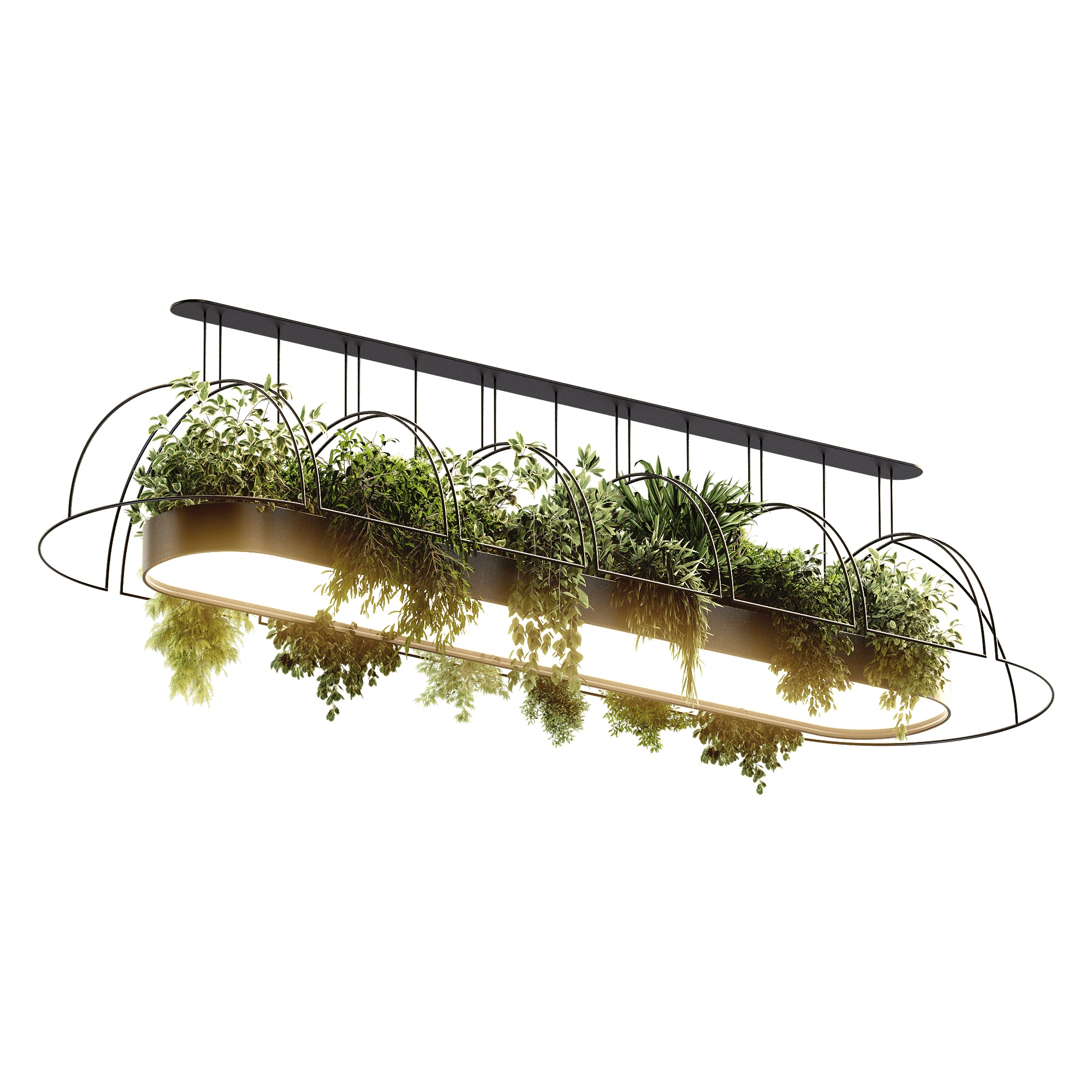 Подвесной светодиодный капсульный светильник с растениями CAPSULE PLANTS