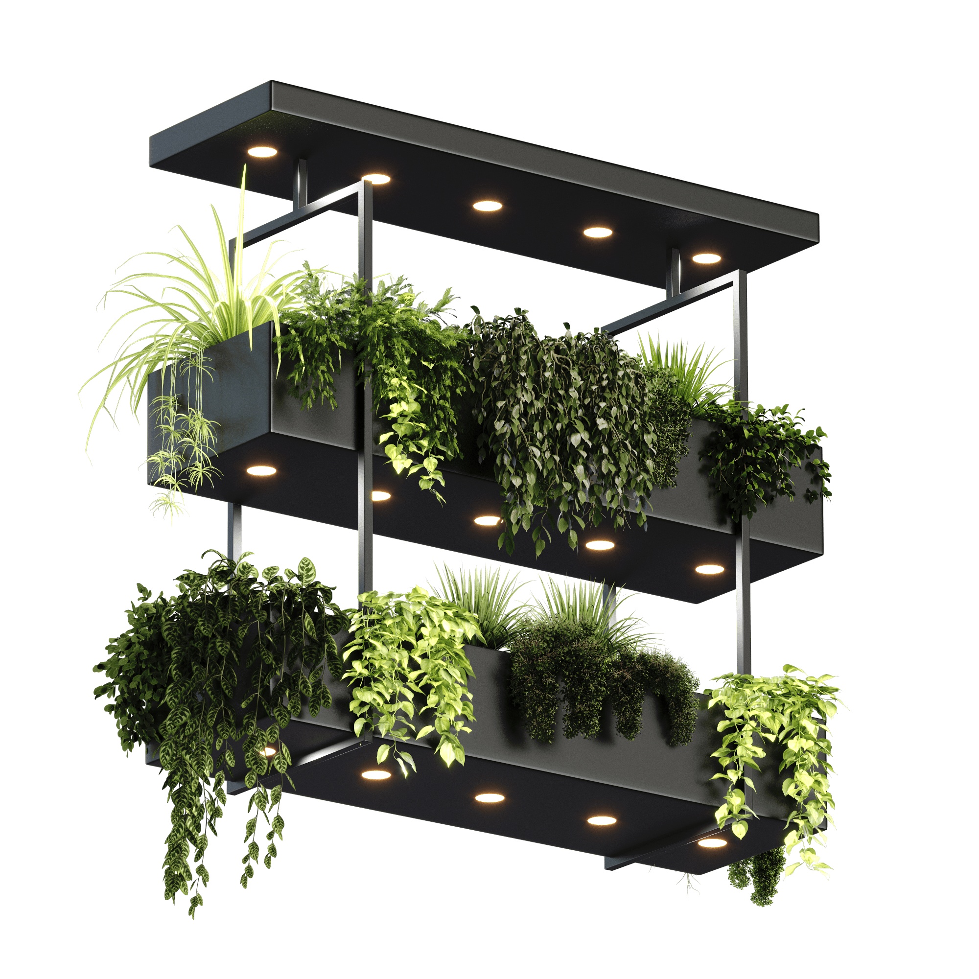 Подвесной светодиодный светильник с растениями TRIPLE PLANTS