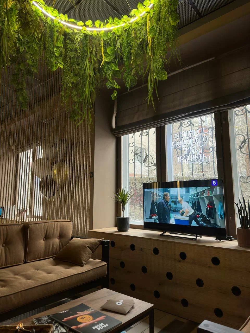 Подвесной светодиодный светильник тонкое кольцо с растениями D80 Plants