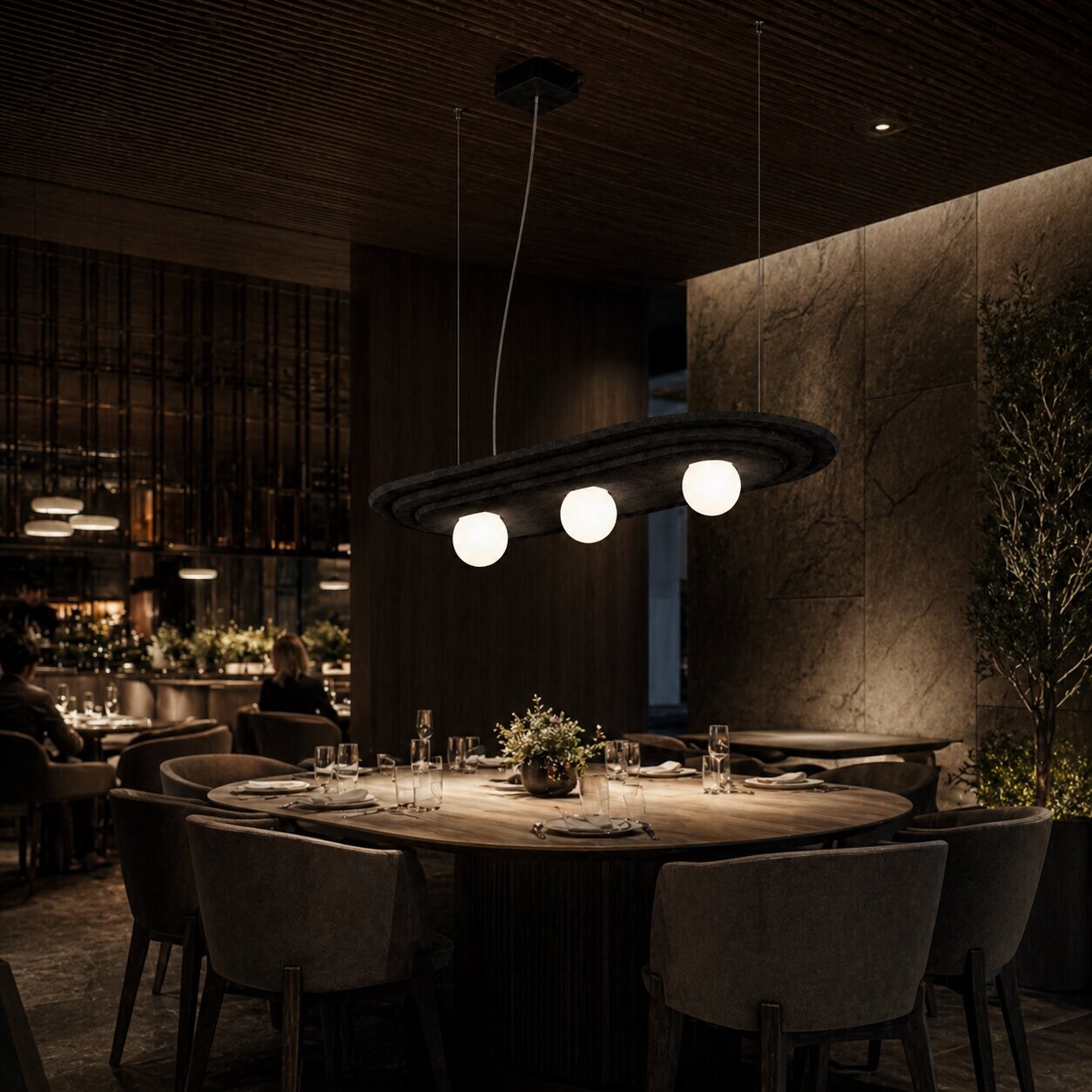 Акустический подвесной светильник Linea Deco