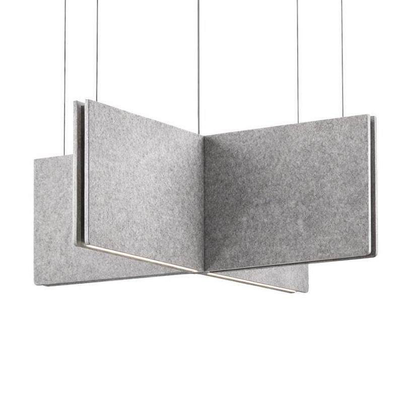 Акустический подвесной светильник Х-образный 1000х1000х390мм