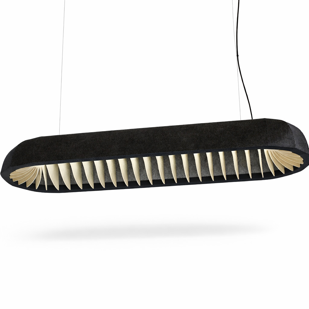 Акустический подвесной овальный светильник Toad 1600мм