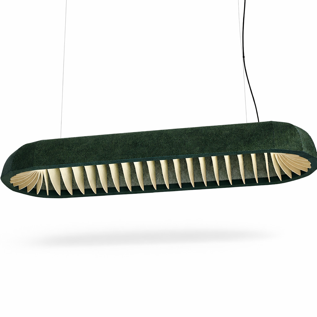 Акустический подвесной овальный светильник Toad 1600мм