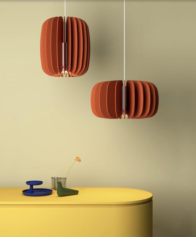 Акустический подвесной светильник D665хH380мм