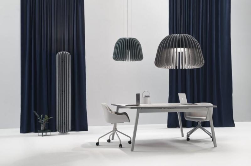 Акустический подвесной светильник D570хH415мм