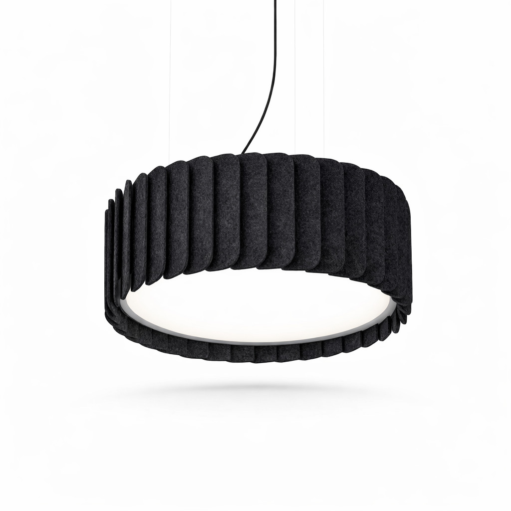 Акустический подвесной круглый светильник Mill D800мм