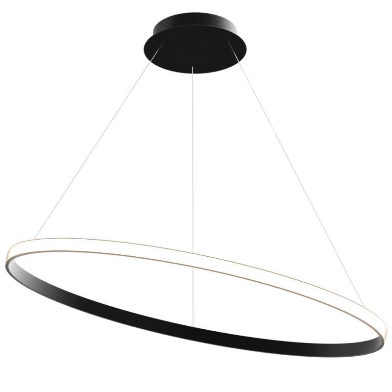 Подвесная светодиодная люстра Ring Cascad кольцо 100см 50Вт 6500K свет наружу черный