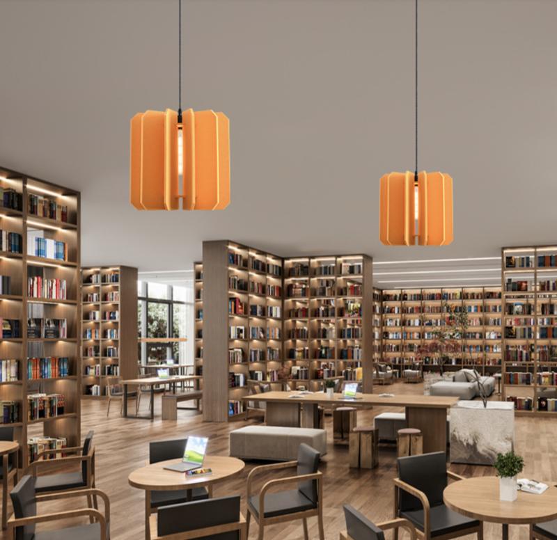 Акустический подвесной светильник D420хH400мм