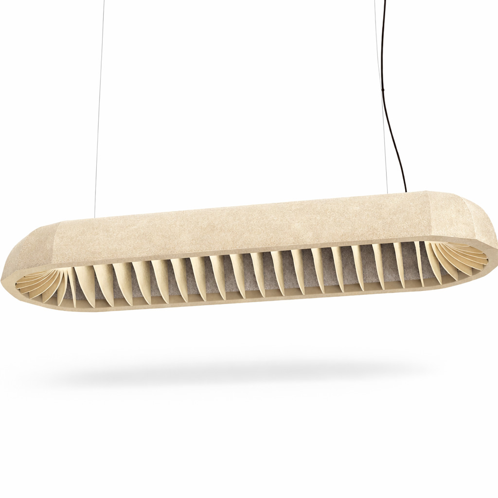 Акустический подвесной овальный светильник Toad 1600мм