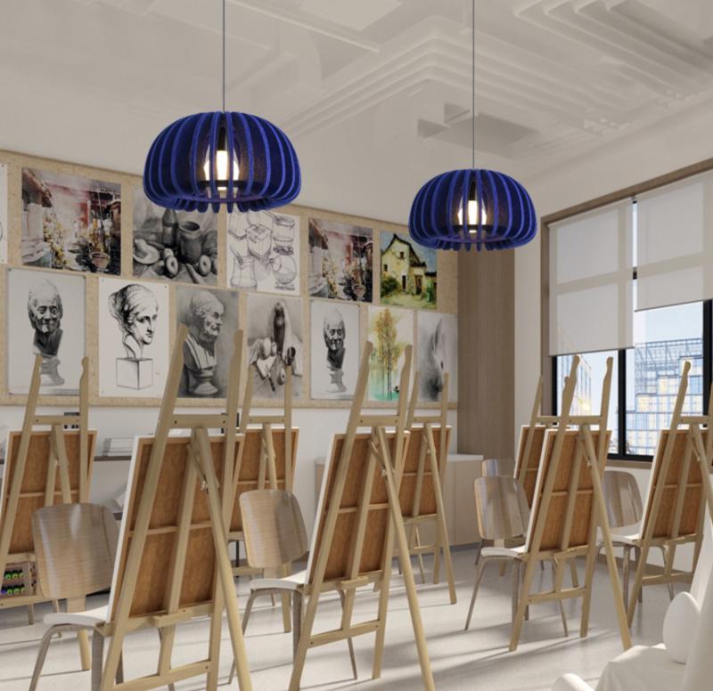 Акустический подвесной светильник D350хH200мм