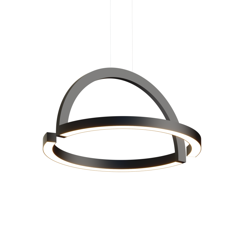 Подвесной светодиодный светильник в форме разомкнутого кольца HOOP D80 6500К RAL