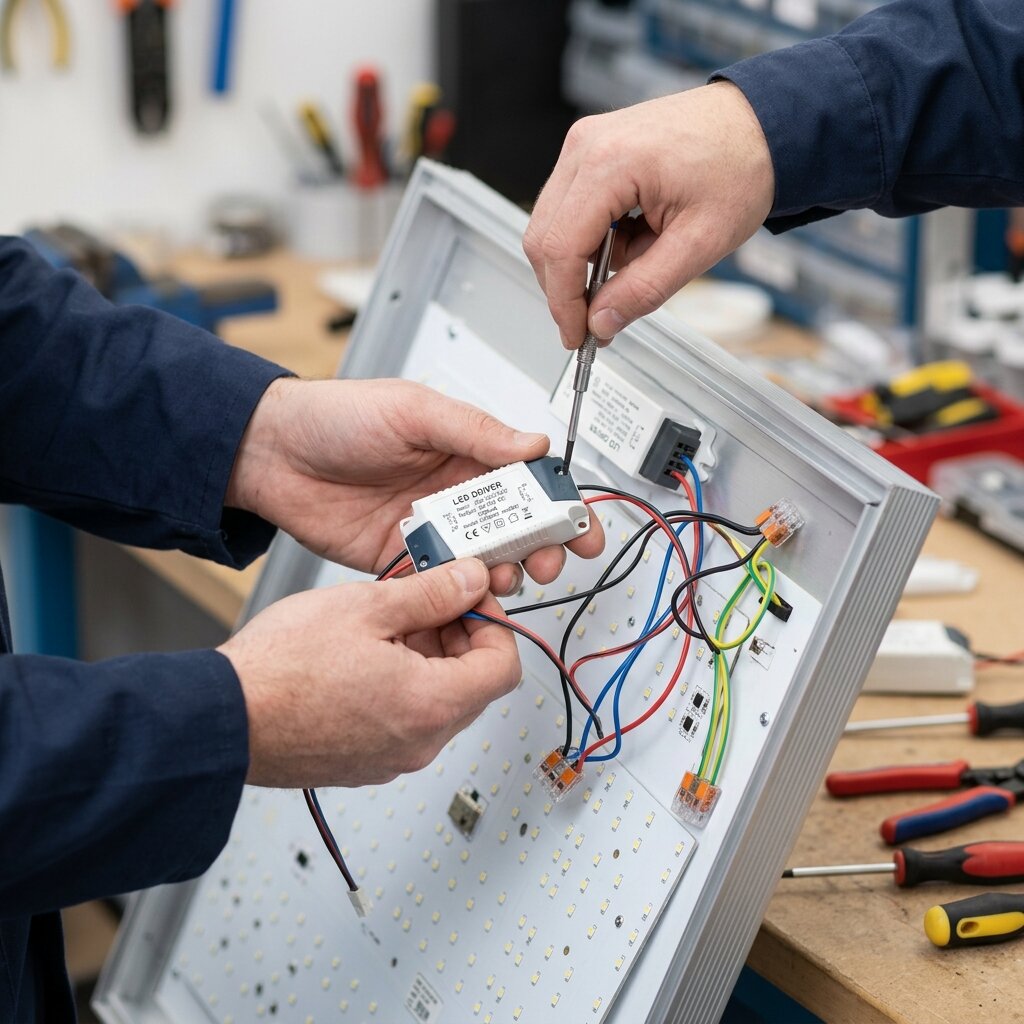 Замена драйвера в светодиодной панели Армстронг своими руками