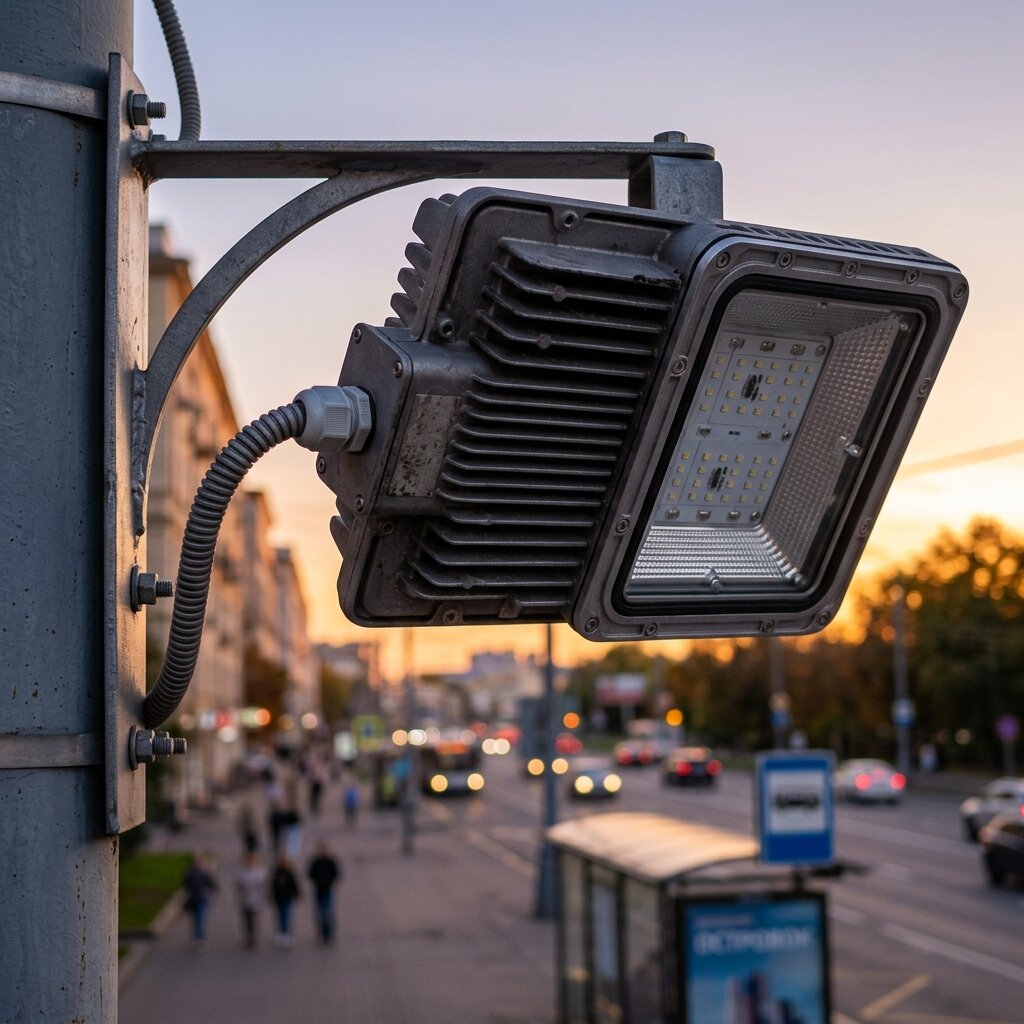 Консольный светодиодный уличный светильник для освещения остановок общественного транспорта