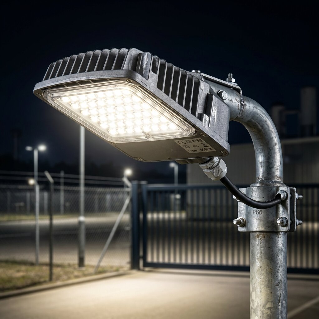 Светодиодный консольный светильник для охранного освещения периметра объекта