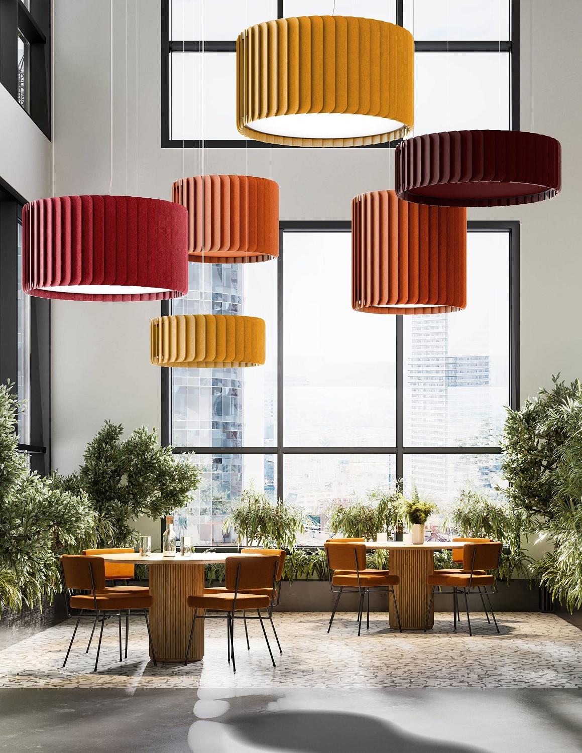 Акустические светодиодные круглые светильники Mill