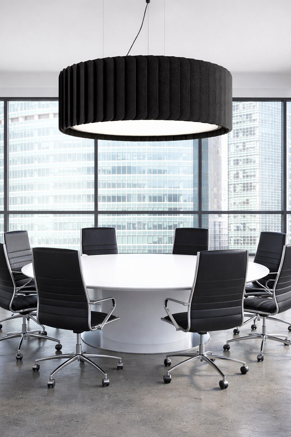 Акустический подвесной круглый светильник Mill D600мм