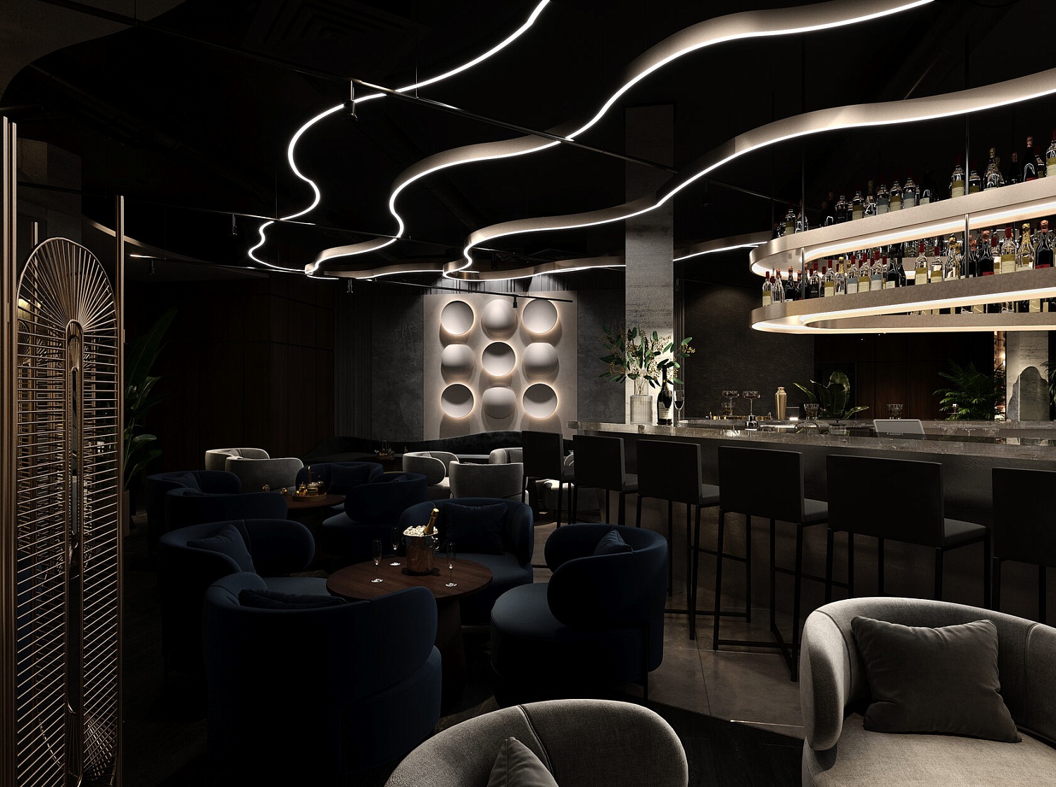 NIKOSI Lounge Bar: подвесные светильники для бара