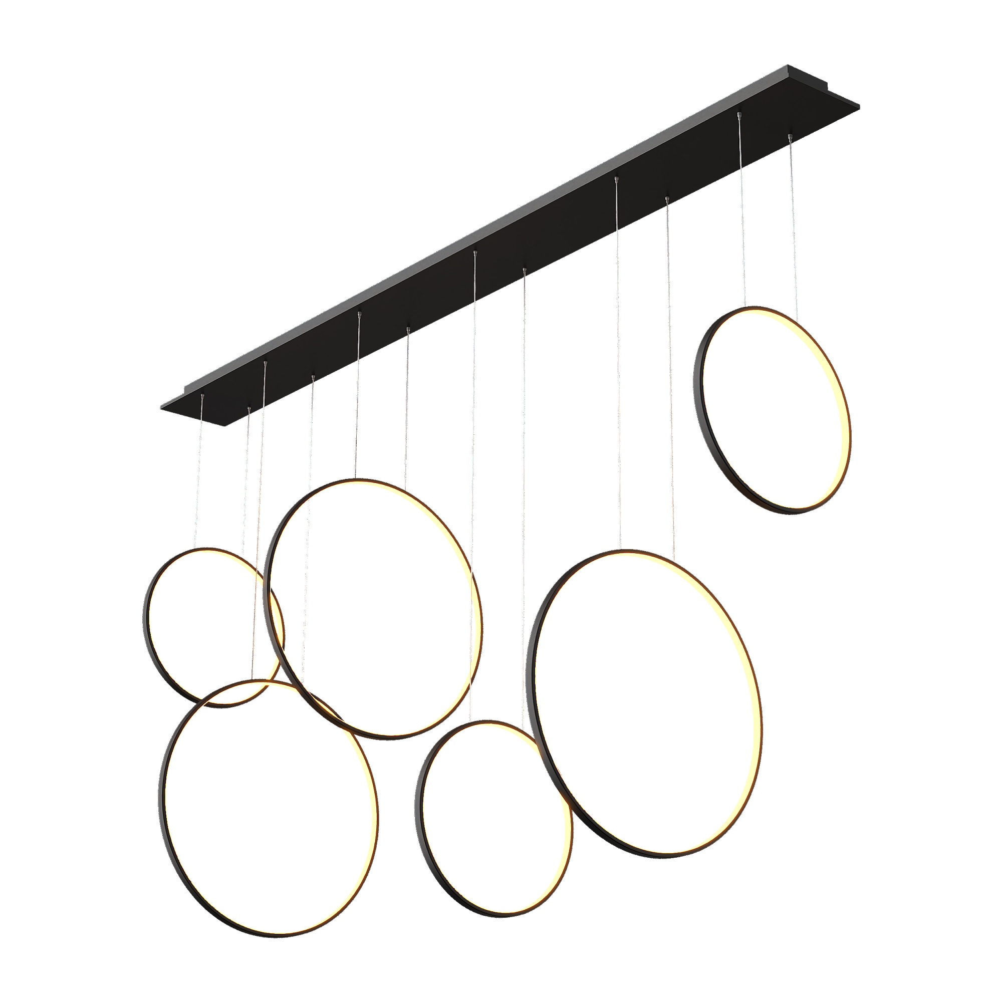 Подвесной светодиодный светильник с кольцами Halo Cascade